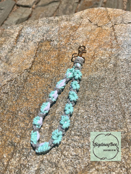 Floral Keychain Wristlet